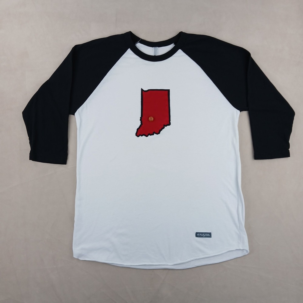 Indiana University Hoosiers Large Mens T Shirt 21x27 Fits A Small‎ Basketball